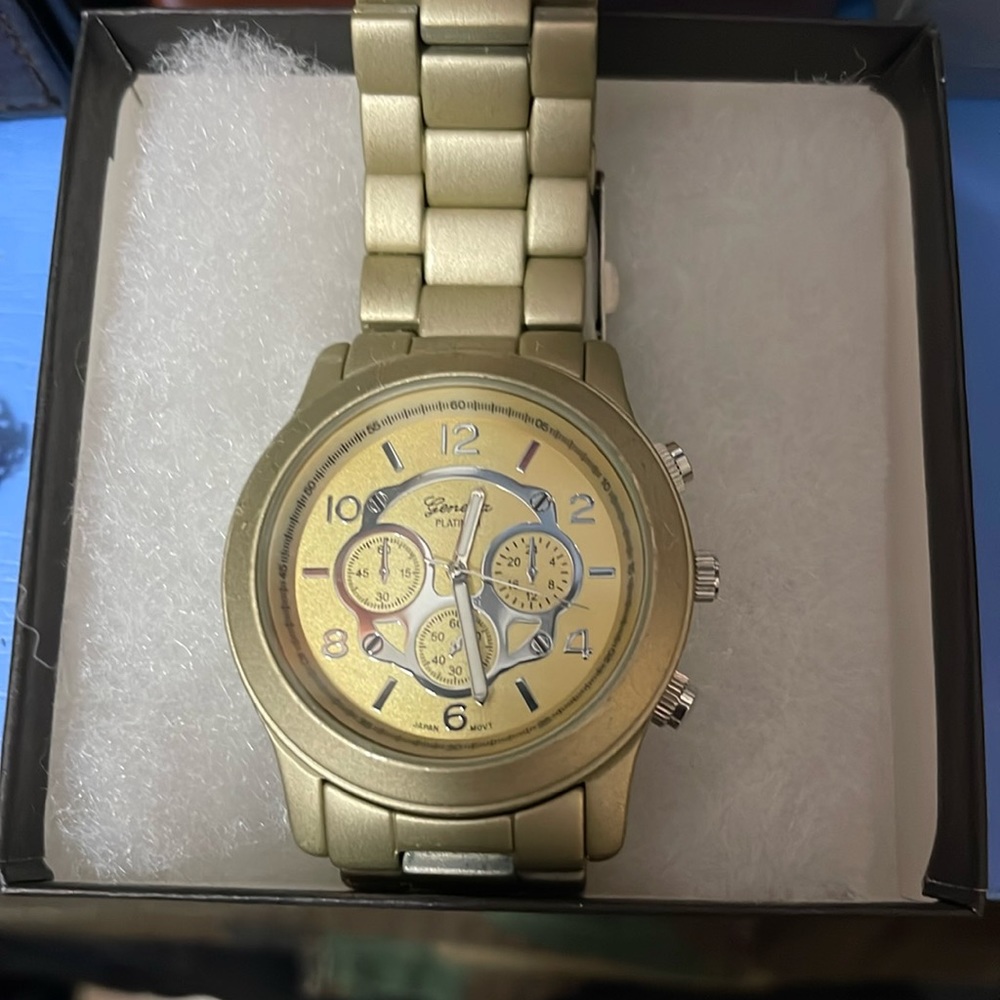 Geneva Movt Platinum Watch